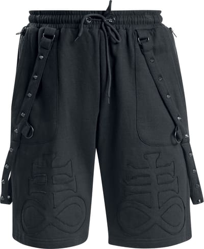 Heartless - Gothic Shorts - Infinity Shorts Mannen - S tot XXL - voor Mannen - zwart