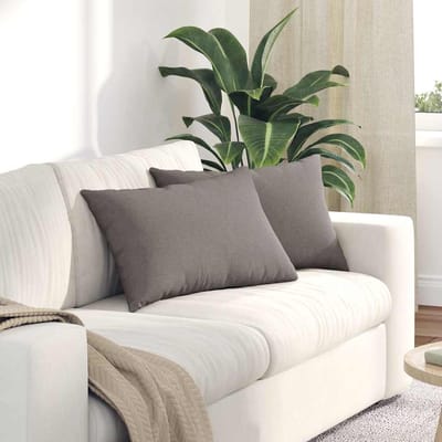 vidaXL - Zitkussens - 2 - st - Stof - Taupe - 60 - x - 40 - cm