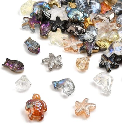 Solidchoice - 150 Stuks Glazen Kralen met Zee Dier Thema voor DIY Ambachten