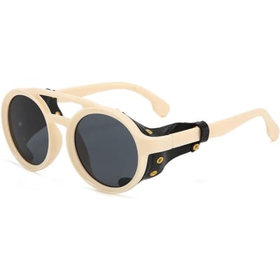Nachtzicht Winddichte Bril Klassieke Stijl Outdoor Rijbril Piloten Rijbril Wandelen Oogbescherming UV400 Bescherming Bril 1PC beige