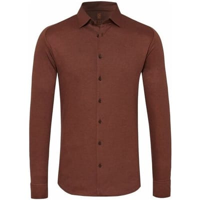 Desoto Overhemd Kent Piqué Optics Jersey Bruin / male