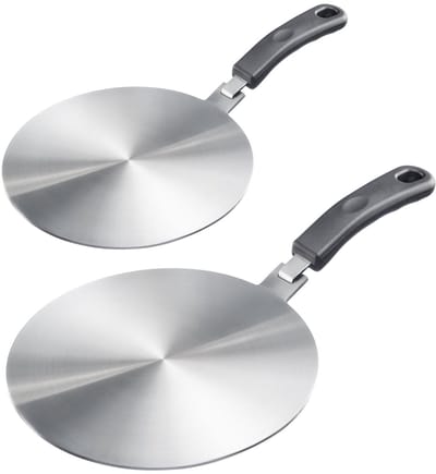 Westmark Inductie Adapterplaat – adapterplaat voor inductiekookplaten om conventionele pannen geschikt te maken voor inductie, plaat met handvat – roestvrij staal