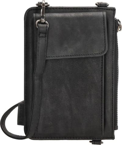 Beagles Ceclavin Telefoontasje Dames - Crossbodytas met telefoonvak - Schoudertas van Imitatieleder - Zwart