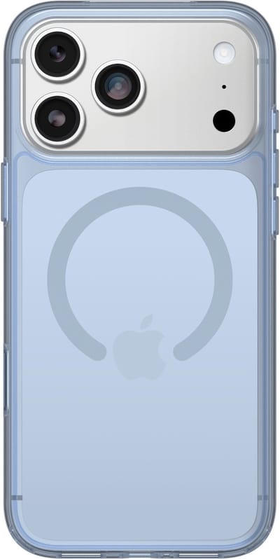 OtterBox Symmetry Clear MagSafe Camera Control Apple iPhone 17 Pro Max Silver Glade - blue