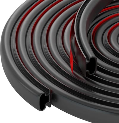 Zelfklevend deurrubber tochtstopper - Flexibele rubberen afdichting zwart 15 m
