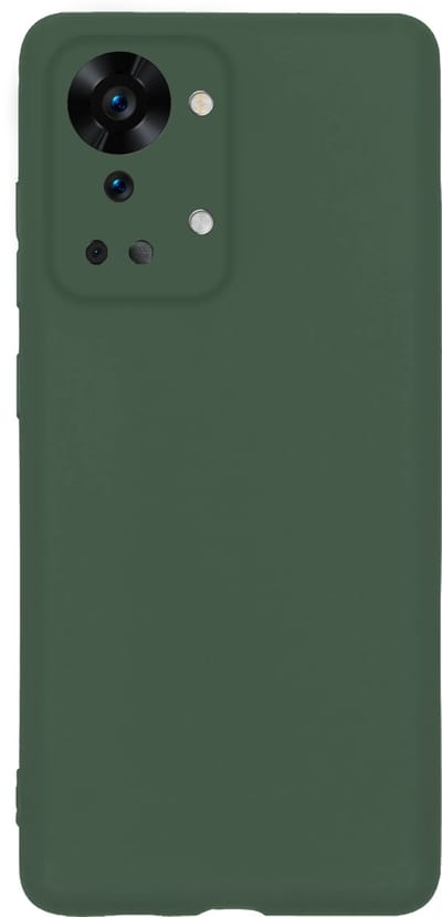 Hoes - Geschikt voor OnePlus Nord 2T - Sterk & Shockproof - Hoesje Cover - Siliconen Case - Donkergroen