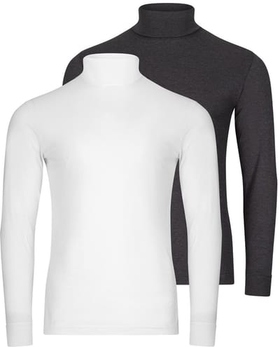 RAGMAN Heren shirt met rolkragen 2 pack Basic