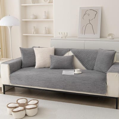 Nieuwe Korte Pluche Bank Kussenhoes Eenvoud Winter Bankovertrek Verdikken Nederlands Fluweel Effen Kleur Bankovertrek Antislip Kussen 70x70cm 1pcs