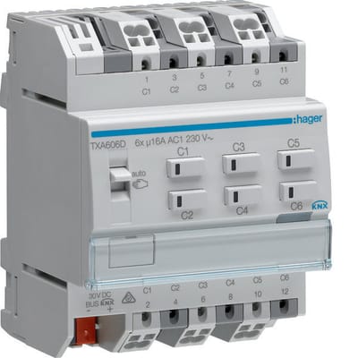 Hager Schakelaar Actuator Bus Systeem - TXA606D - E376B