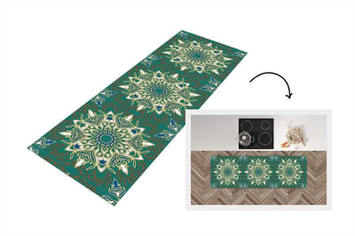 Keukenloper - Loper keuken - Mandala - Patronen - Zen - 150x50 cm - Keukenloper vinyl