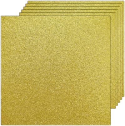 Glitter Karton Papier - Goud Sprankelend Papier - Ambachtelijke Projecten - Zwaargewicht 350 g/m² - 30 cm x 30 cm