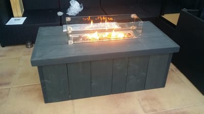Vuurtafel Block Terrasverwarmer Antraciet Wash steigerhout 60x120x50cm