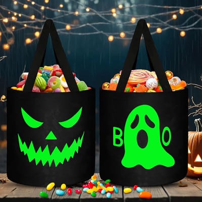 Halloween snoepzak voor kinderen, schattige goodiezakken, emmer voor snoep, leuke cadeauzakjes en Halloween-mand