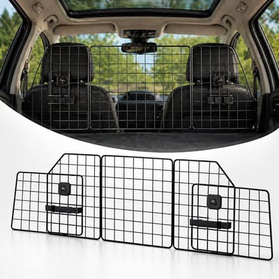 BOTC Hondenrek auto - Verstelbaar - Hondenrek - Autorek hond - B93-150cm - Bagagerek - Zwart