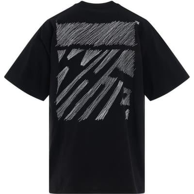 T-shirt à Manches Courtes Imprimé Logo Lettres Off-White Homme Tops Noir OMAA038S23JER0071001 XXS gray