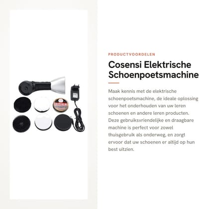 Dailygoods - Automatische elektrische schuhpflege - schoenreiniging - schoenpoets - onderhoudsset - draagbare reinigingsborstel.