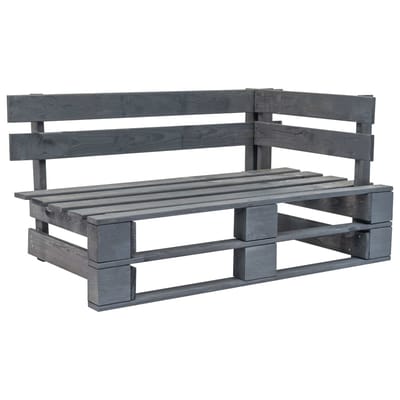 vidaXL - Tuinbank - pallet - met - zandkleurige - kussens - grenenhout