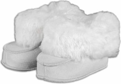Schapenvacht babyslofjes - Baby slofjes van lamsvacht - Wit