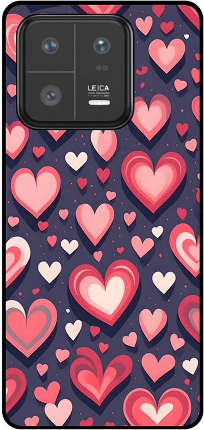 Smartphonica Telefoonhoesje Geschikt voor Xiaomi 13 Pro met Hartjes Opdruk - TPU Backcover Case With Heart Design geschikt voor Xiaomi 13 Pro