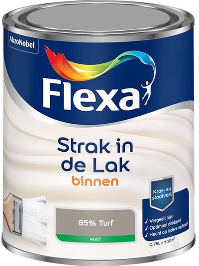Flexa - Strak In De Lak Binnenlak Mat - 85% Turf - Mengverf - 750 Ml