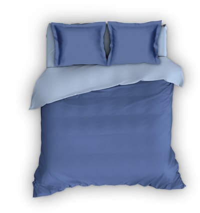 Romanette Comtesse flanel dekbedovertrek - Jeans/Blue - Lits-jumeaux (240x200/220 cm + 2 slopen)