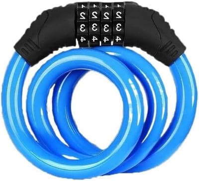 Fietsslot Kettingslot - Anti-diefstal slot - Fiets Beveiligen - 4-Cijferige Code - 12mm x 600mm - Blauw