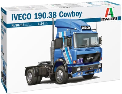 Italeri Modelbouwpakket Auto - 90767 Iveco Fiat 190.38 Cowboy Truck - Europese Vrachtwagen Plastic - 1:24 - Modelbouw
