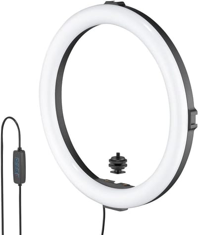 SnelShoppen - Ring Light 12" met LED Licht, 3 Lichtmodi, 10 Helderheidsniveaus, Perfect voor Selfies, Foto's, Video's, Vlogging en Creëren van Inhoud
