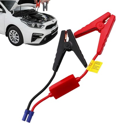 Startkabels Auto - Booster Kabels - Accu Starten - Omgekeerde Bescherming - 32 cm - Zwart