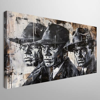 De maffia | Het Geheime Genootschap: De Schimmige Wereld van De Onderwereld | Kunst - 30x20 centimeter op Canvas | Foto op Canvas