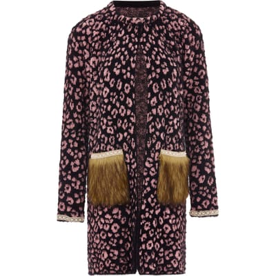 Faina Vest Dames zwart roze
