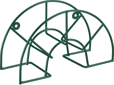 tuinslanghouder - staal - voor 45 m 5/8" slang - wandslanghouder - groen