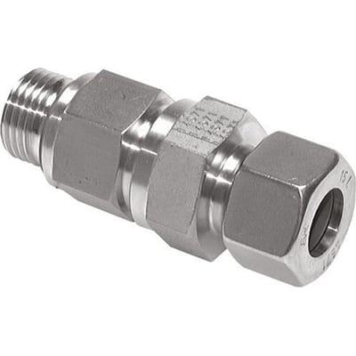 8L (M14x1.5) & G1/4'' Regeling-Uit RVS Terugslagklep Snijring Buitendraad 1-250 bar ISO 8434-1
