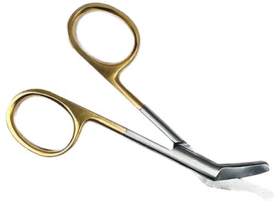 Stomaschaar Goud | 10,5 cm | Roestvrij Staal | Pleisterschaar | verpleegkundige accessoires | stoma schaar | medische schaar - stomaschaartje - MDR Gecertificeerd