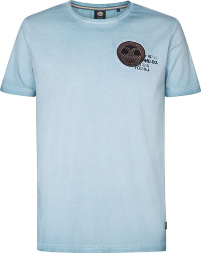 Petrol Industries - Heren Logo T-shirt Ponce - Blauw - Maat XXL