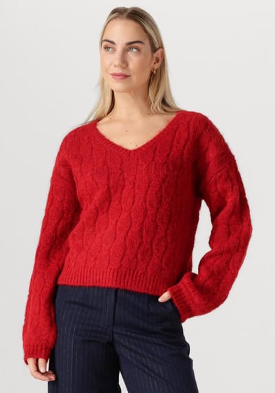 Ydence Knitted Sweater Jessie Truien & vesten Dames - Sweater - Hoodie - Vest- Rood - Maat XS