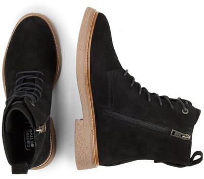 camel active Enkelboot van echt leer - Maat womenswear-37 - Zwart