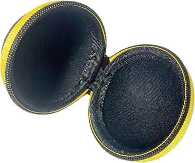 Keu Tas - Opbergdoos Beschermhoes - Biljartuitrusting Opbergen - Gevoerde Nylon Bescherming - 7 x 6 cm - Geel