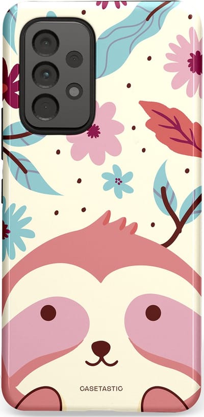 Casetastic Hoesje Geschikt voor Samsung A53 - Stijlvolle Beschermende Duo-layer Case - Luiaard knuffels