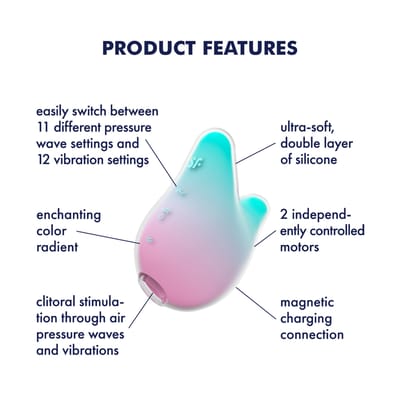 Satisfyer - Mermaid Vibes - Vibrerende Luchtdruk Vibrator - Mint/Roze