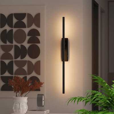 Draaibare Draadloze LED Wandlamp - Oplaadbaar en Dimbaar Licht voor Woonkamer en Studio - Zwart