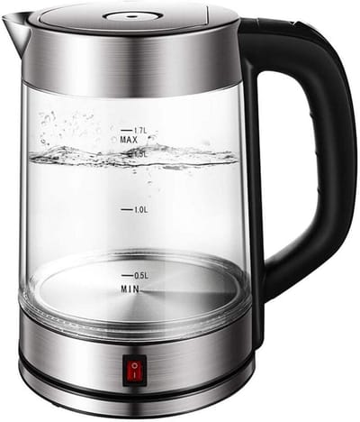 Elektrische Waterkoker - Glazen Ketel - Snel Water Koken - Instelbare Temperatuur - 17 Liter - Transparant