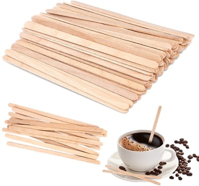 Dailygoods- Koffie Roerstaafjes 300 Stuks - Biologisch Afbreekbare Mixers - Houten Koffiestokjes - Ergonomisch Ontwerp - 11 cm Lang - Voor Dranken en Decoratie