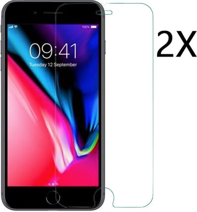 Ntech Screenprotector 2 Stuks Screenprotector Tempered Glass Glazen - Geschikt voor iPhone 8+/7+
