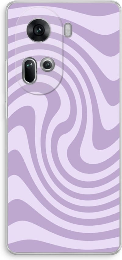 Case Company® - Hoesje geschikt voor Oppo Reno 11 hoesje - Swirl Paars - Soft Cover Telefoonhoesje - Bescherming aan alle Kanten en Schermrand