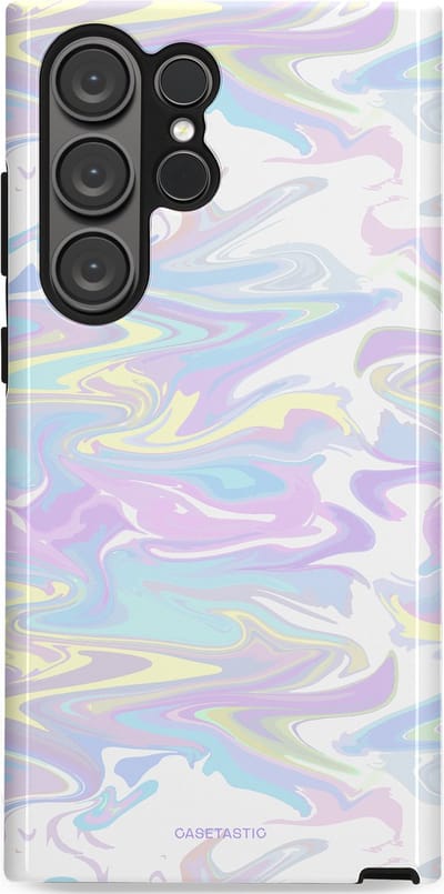 Casetastic Hoesje Geschikt voor Samsung S23 Ultra - Stijlvolle Beschermende Duo-layer Case - IJsdans van kleur
