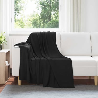 vidaXL - plaid - Zwart - 170 - x - 130 - cm - 0.33 - kg - Fleece