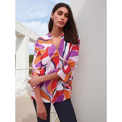 Overslagblouse een V-hals Van Eterna wit