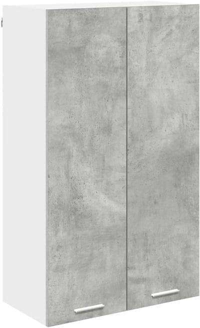 Hangkast Keuken - Wandkast Deur - Keuken Opbergen - Stevig Houtmateriaal - 60x31x100cm - Betongrijs