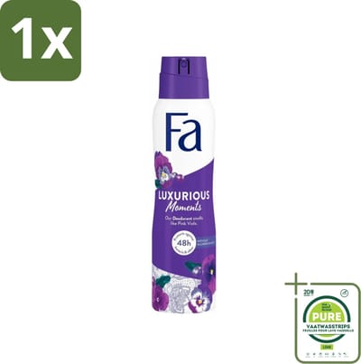 1 x Fa Deodorant Spray Luxurious Viola 150 ml - Deodorant - Roze Viooltjes - Fa - Anti-Vlekken - Huidvriendelijk